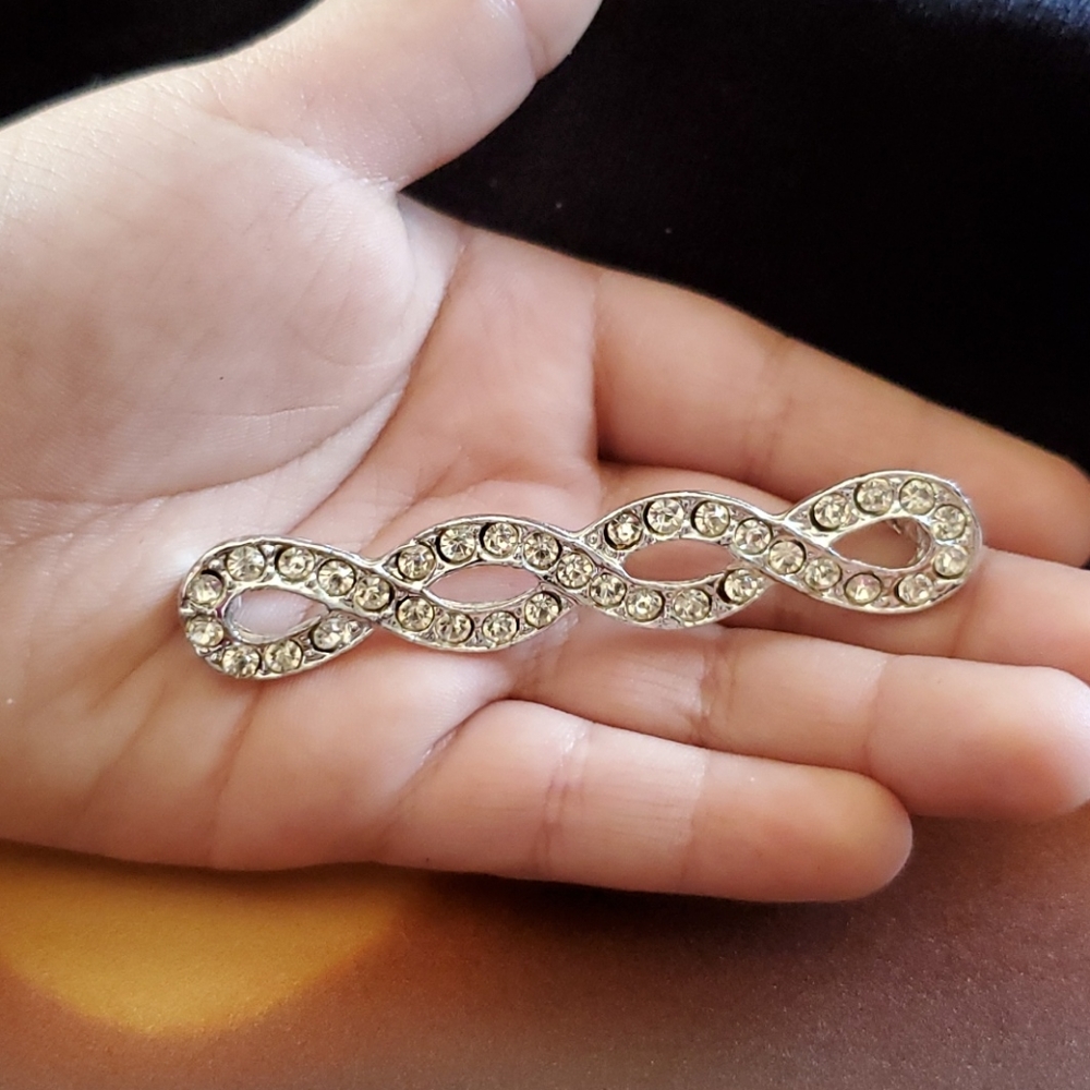 Double Infinity Loop Styleclear Rhinestonesshine - image 1